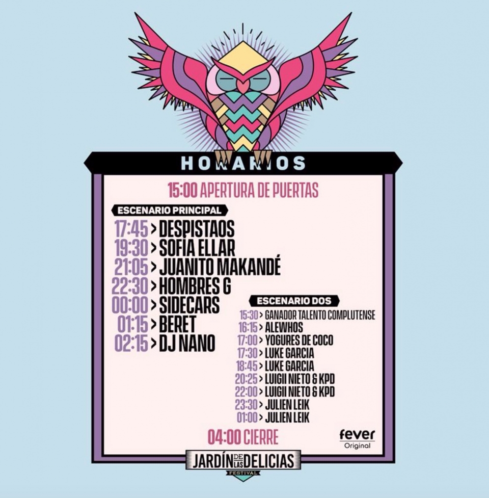 Horarios Jardín de las Delicias